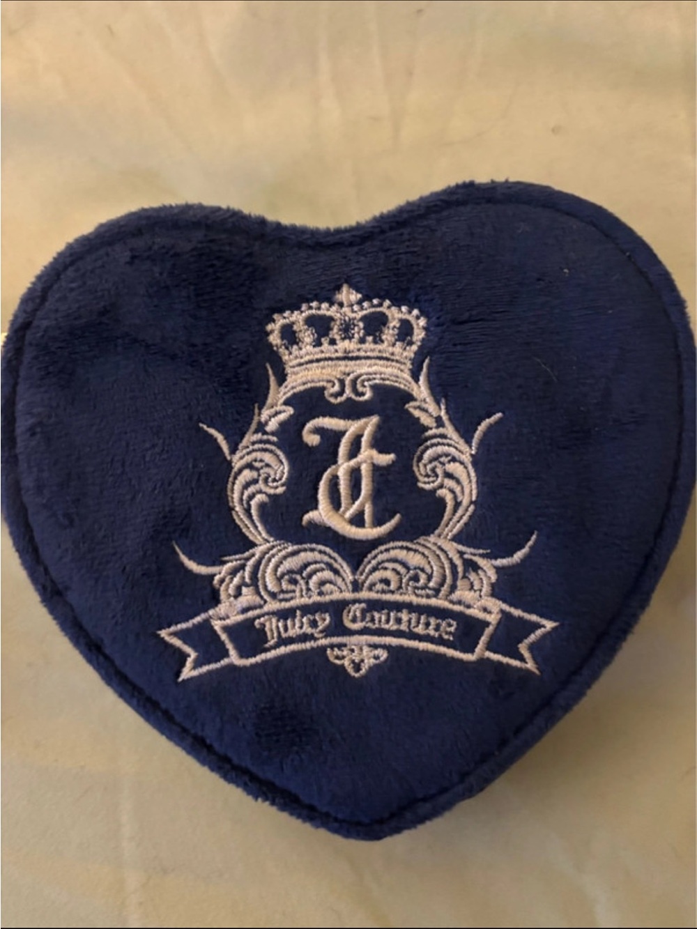 Juicy Couture Navy Heart-Shaped Coin Purse